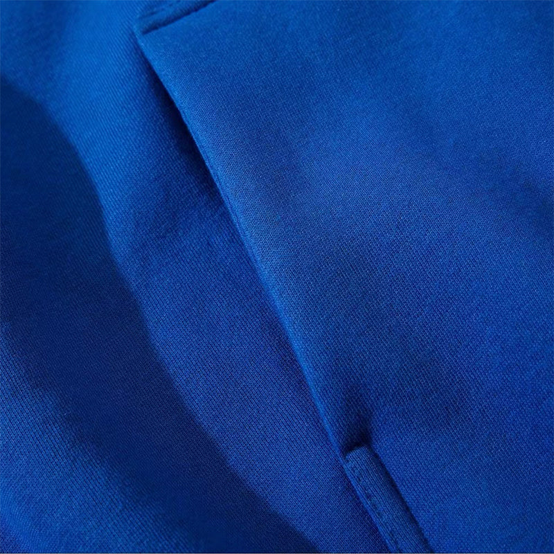 Cobalt Blue Double Layer Hoodie