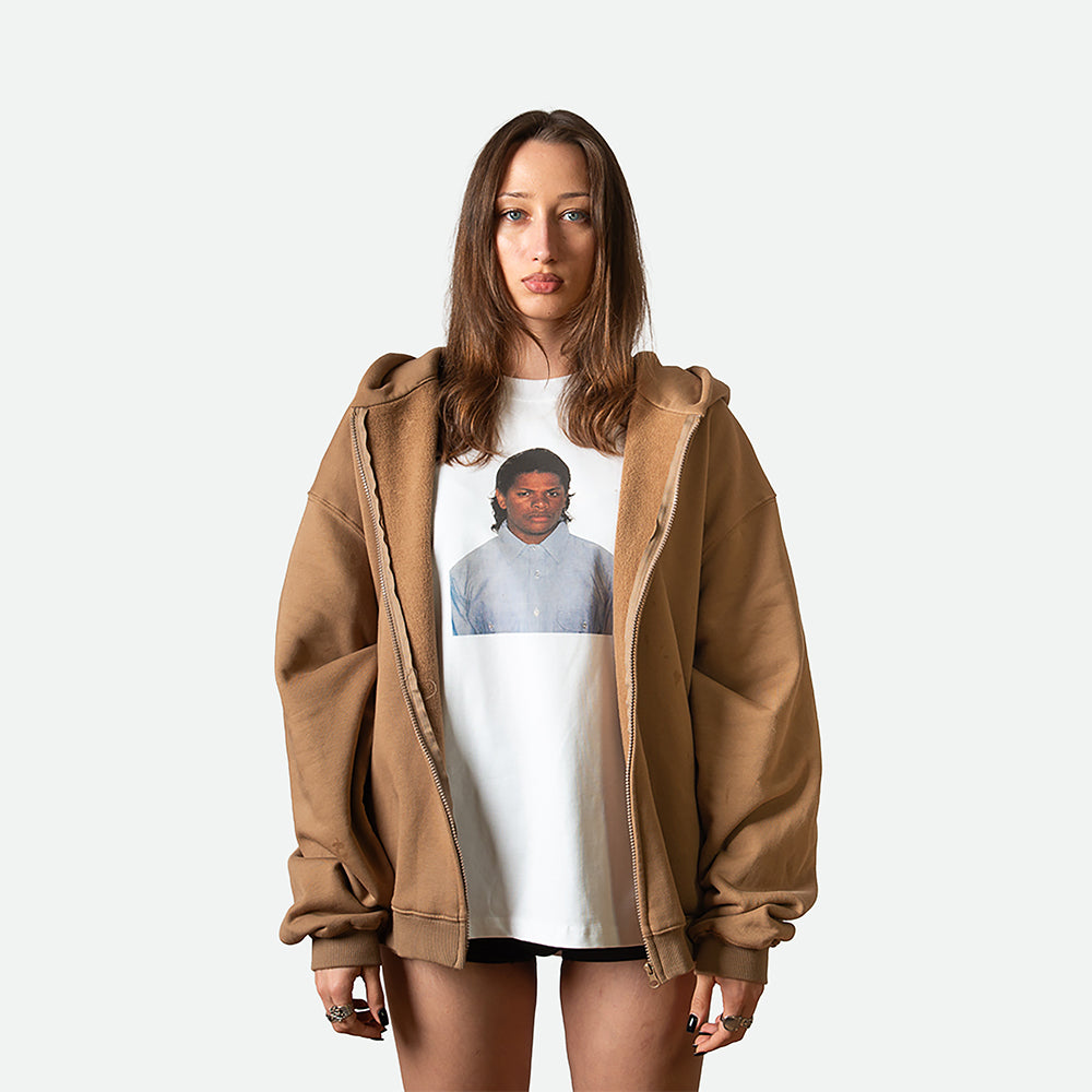 Tan Zip-up Hoodie