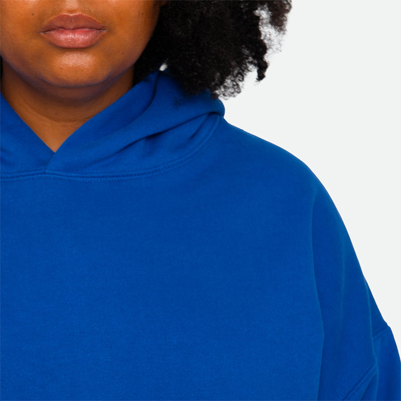 Cobalt Blue Double Layer Hoodie