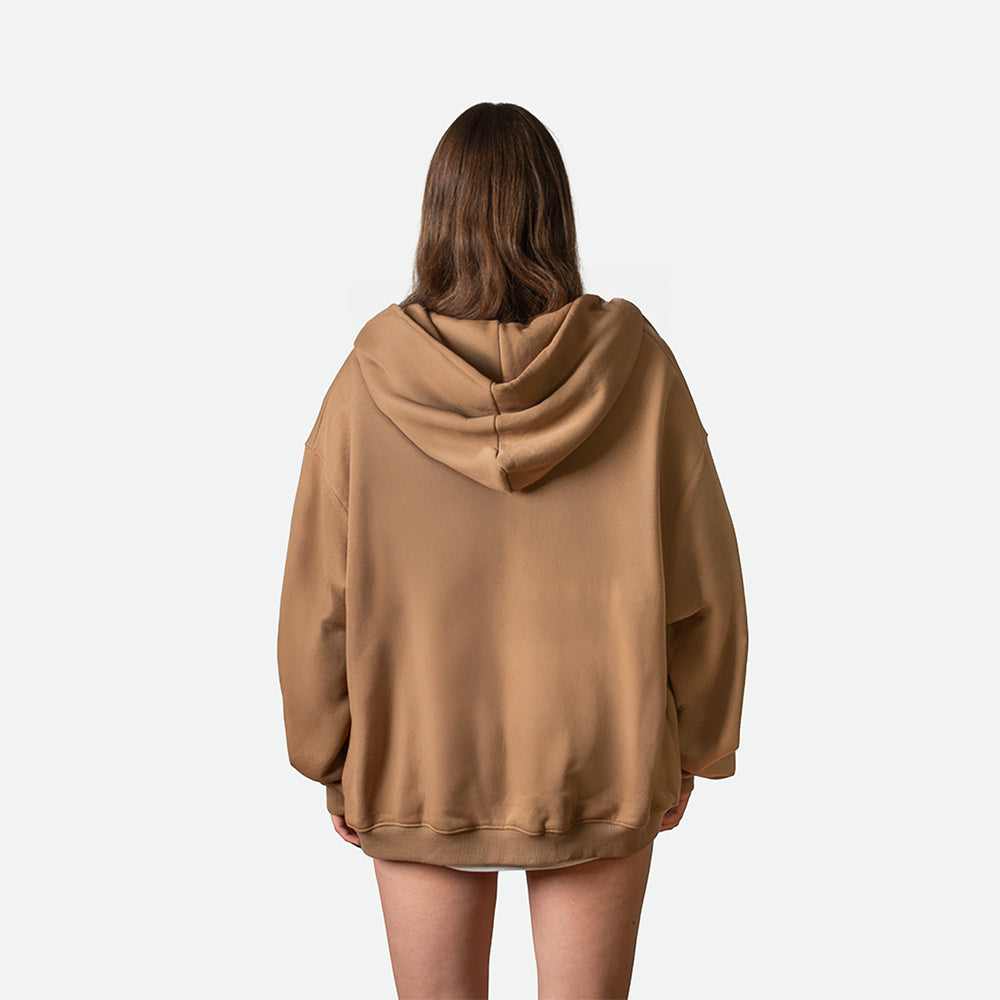 Tan Zip-up Hoodie
