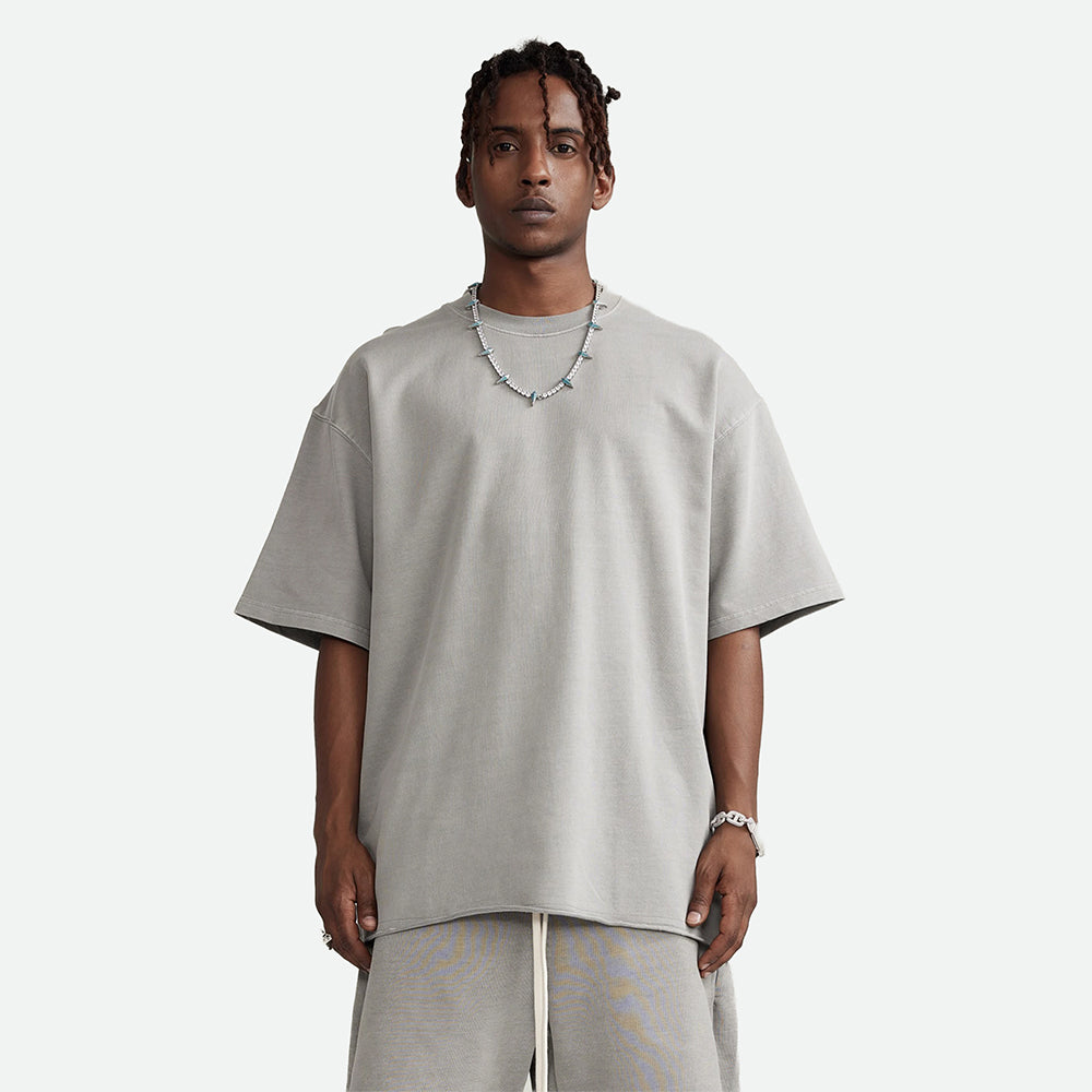 Gray Washed Raw Tee