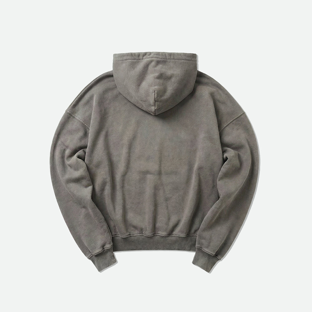 Gray Round Hoodie