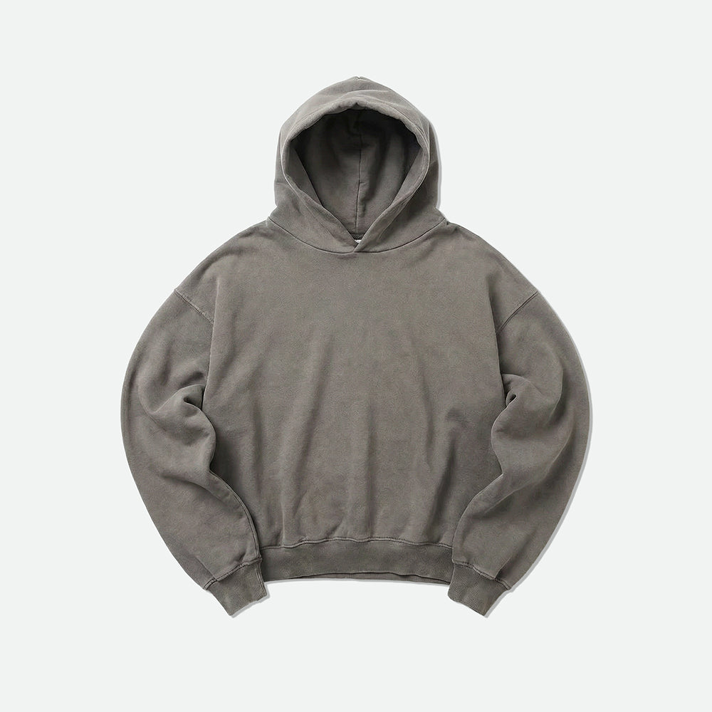 Gray Round Hoodie