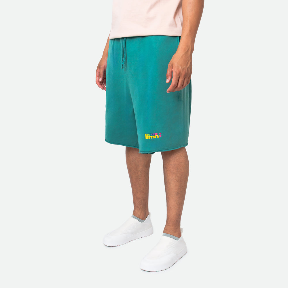 Raw Edge Limn Teal Shorts