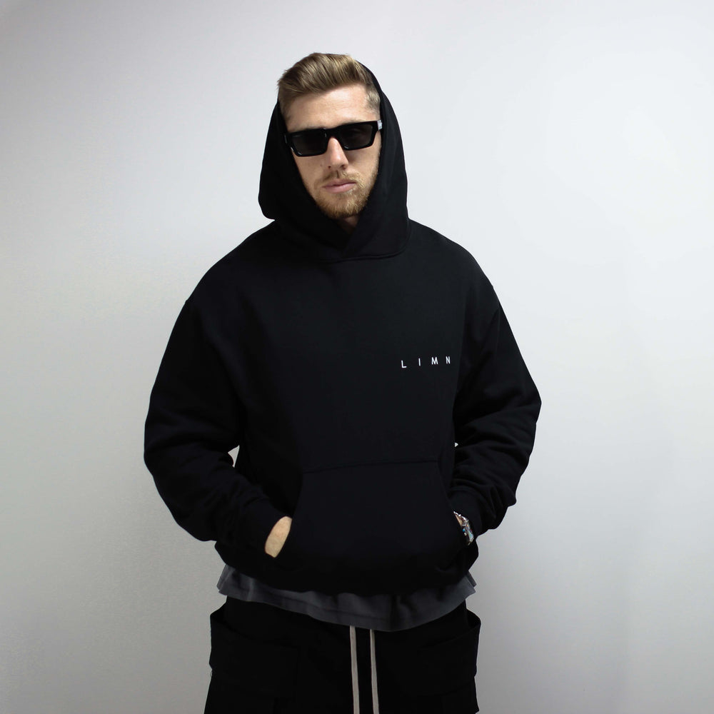 Black Details Hoodie with minimalist design.