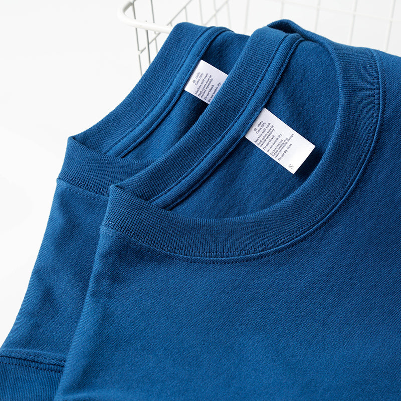 Sapphire Blue Winter Tee in folded view.