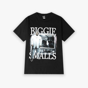 biggie smalls graphic t-shirt black on white background
