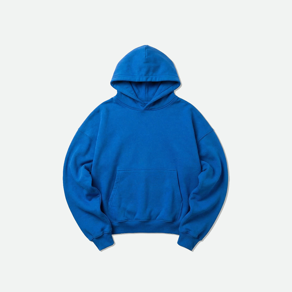 Cobalt Blue Double Layer Hoodie