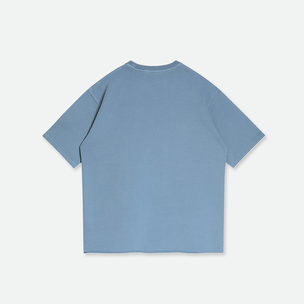 Slate Blue Washed Raw Tee