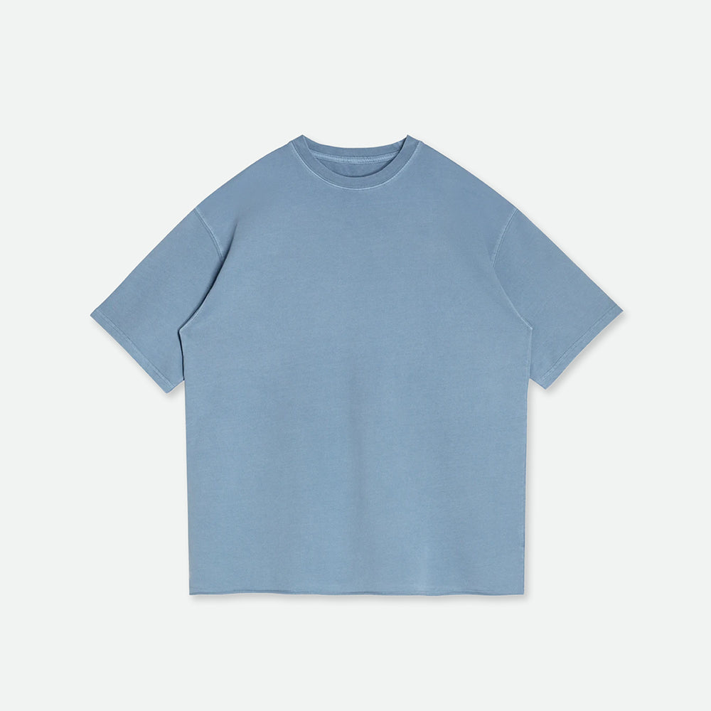 Slate Blue Washed Raw Tee