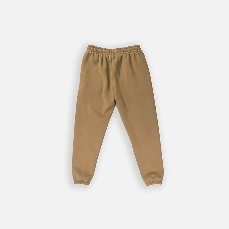 Tan Premium Joggers on white background