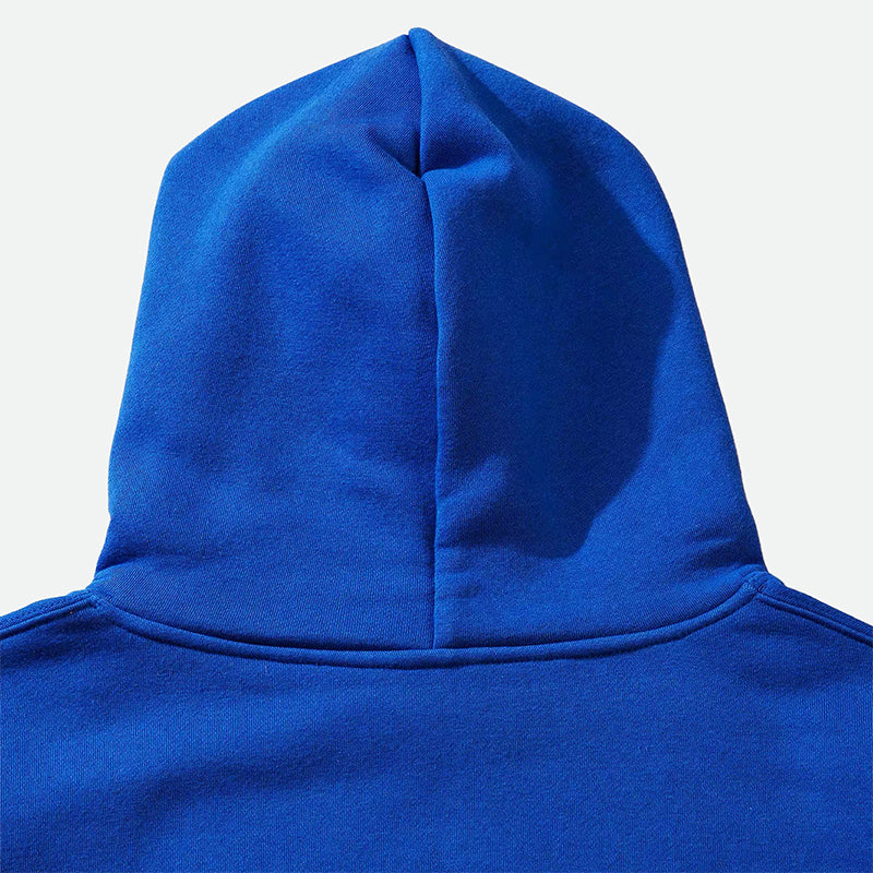 Cobalt Blue Double Layer Hoodie