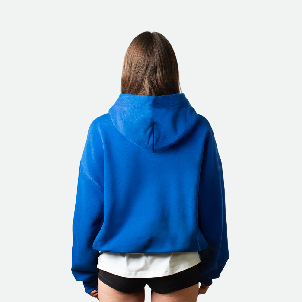 Cobalt Blue Double Layer Hoodie
