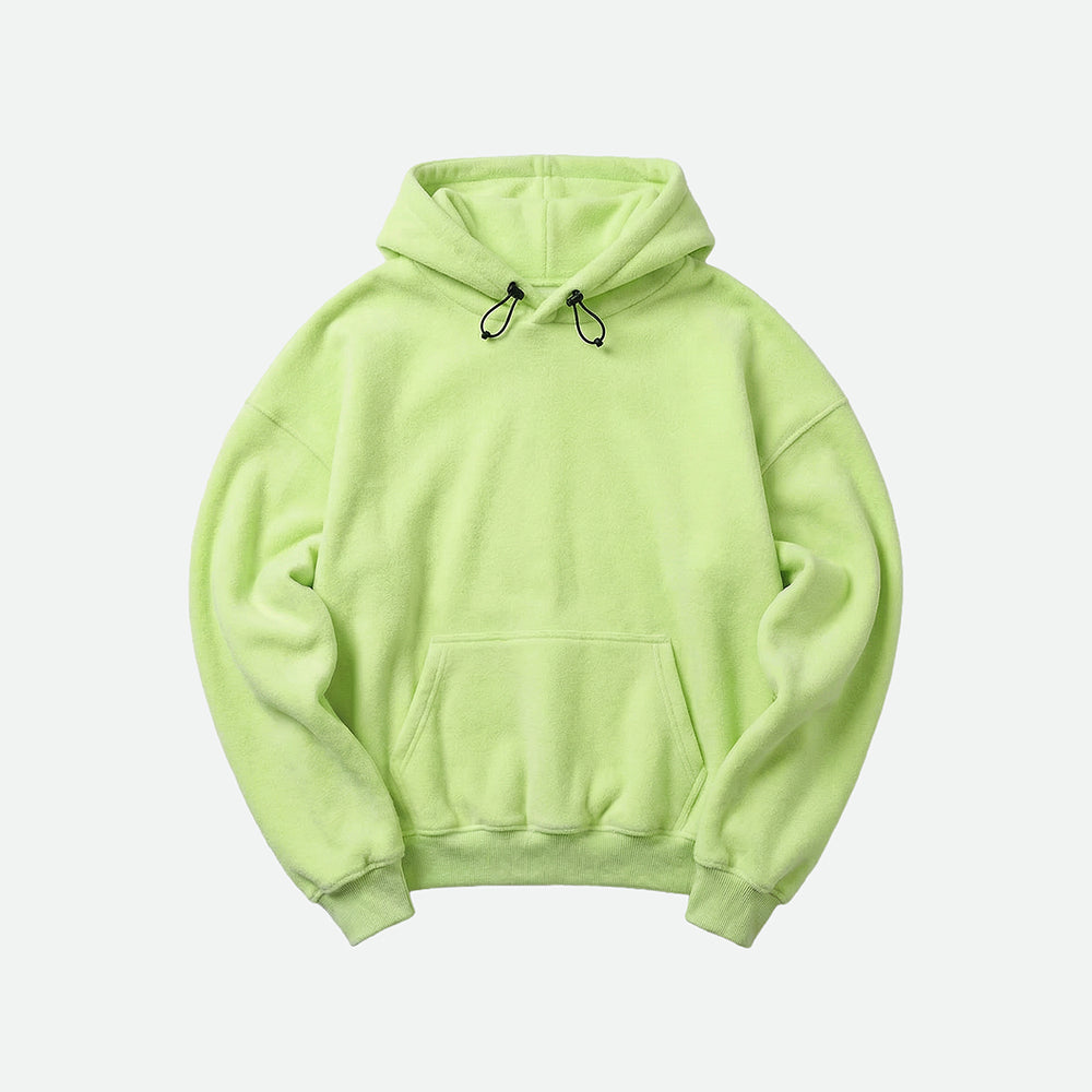 Limn-Green Cozy Fleece Hoodie