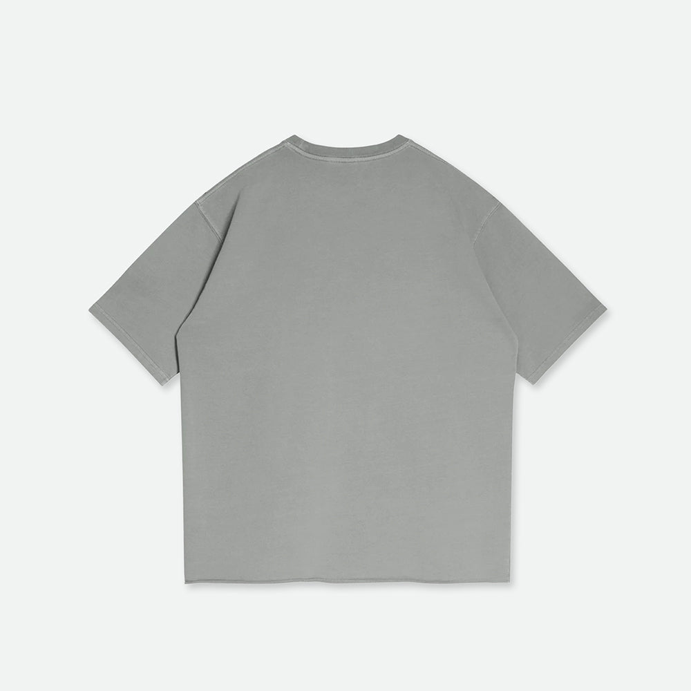 Gray Washed Raw Tee
