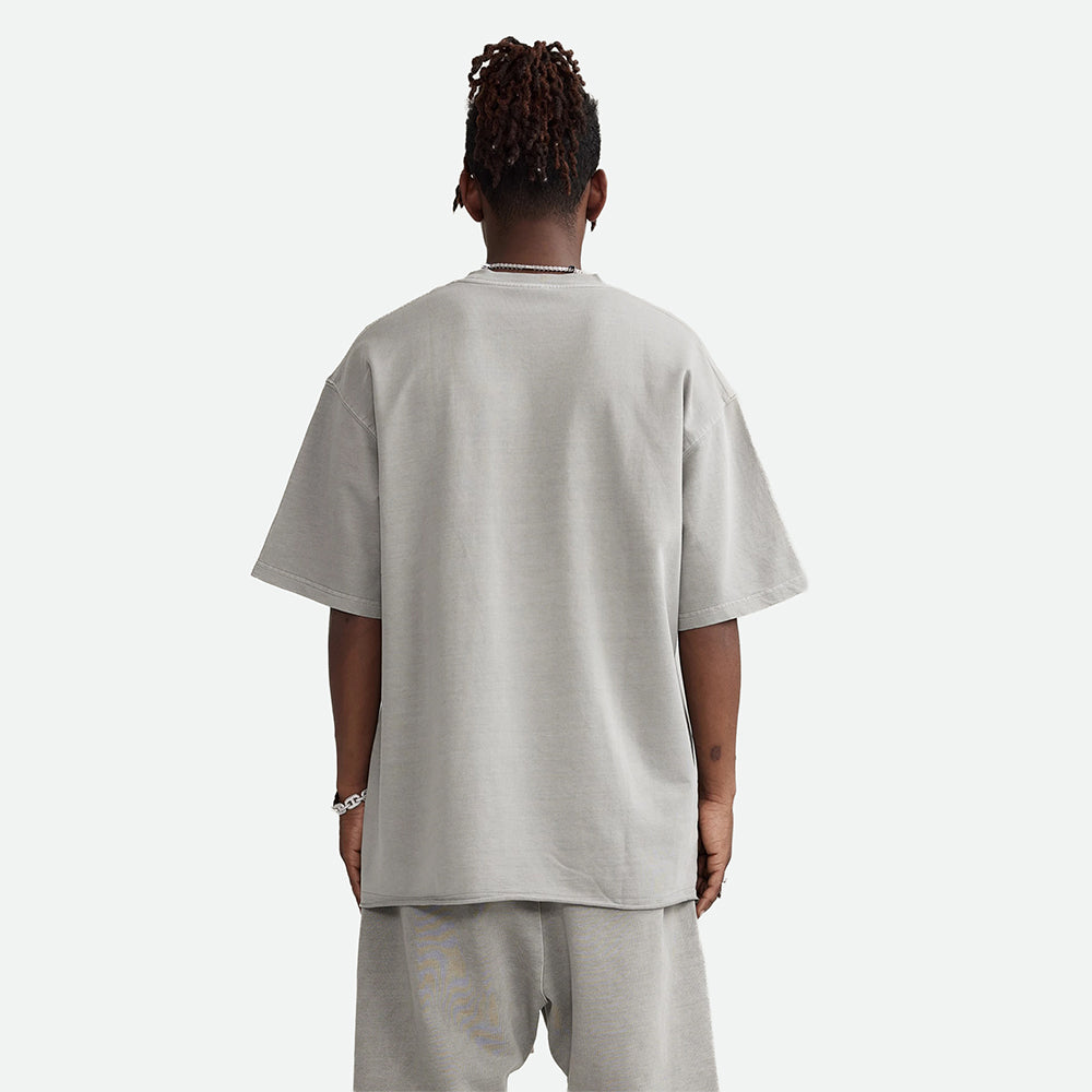 Gray Washed Raw Tee
