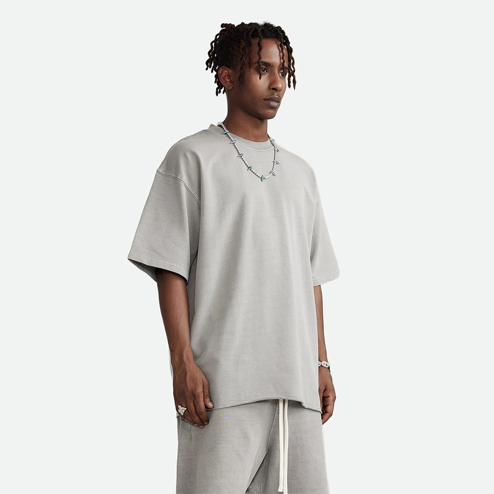 Gray Washed Raw Tee