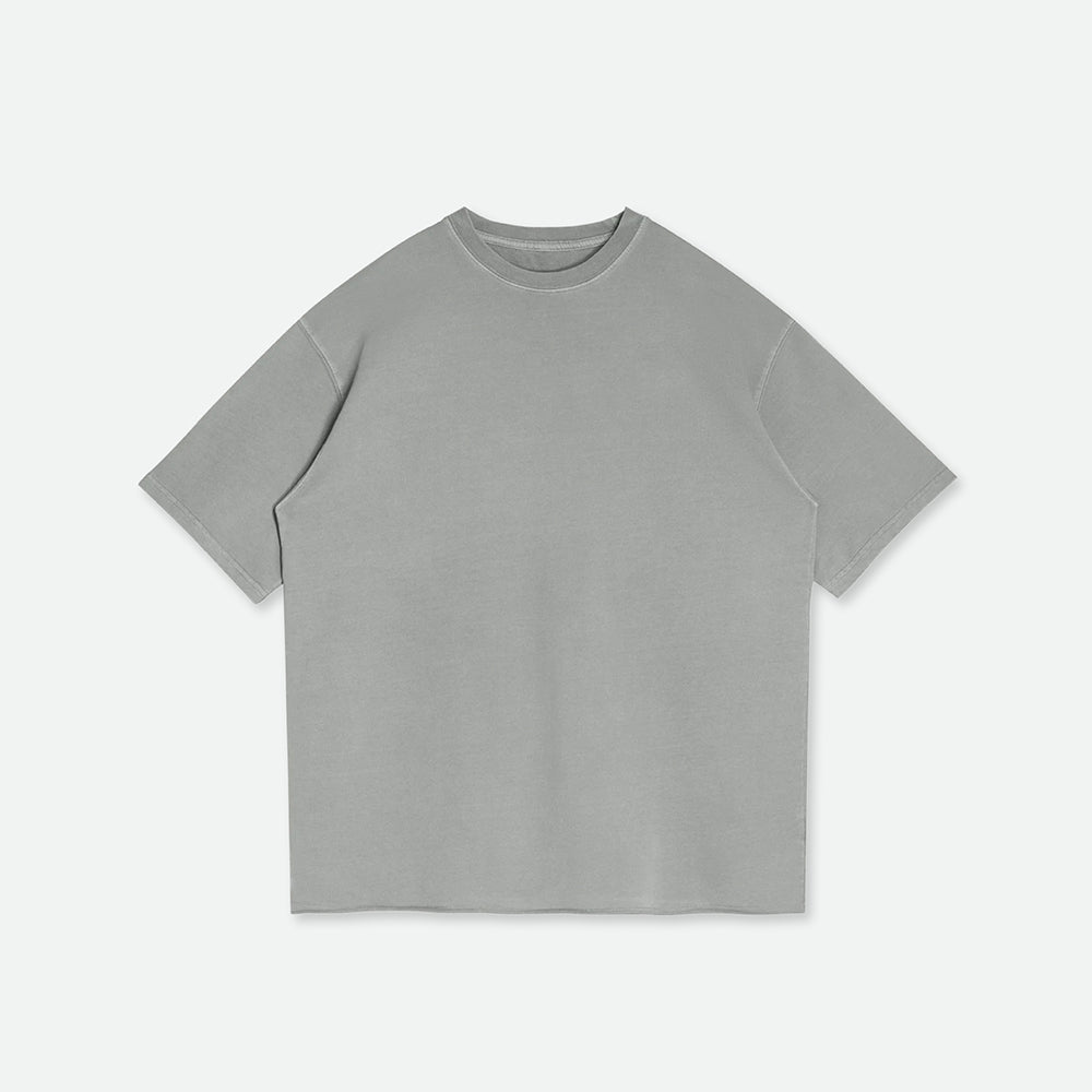 Gray Washed Raw Tee