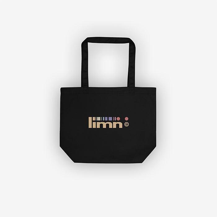 Black Limn Mini Tote Bag with geometric design.