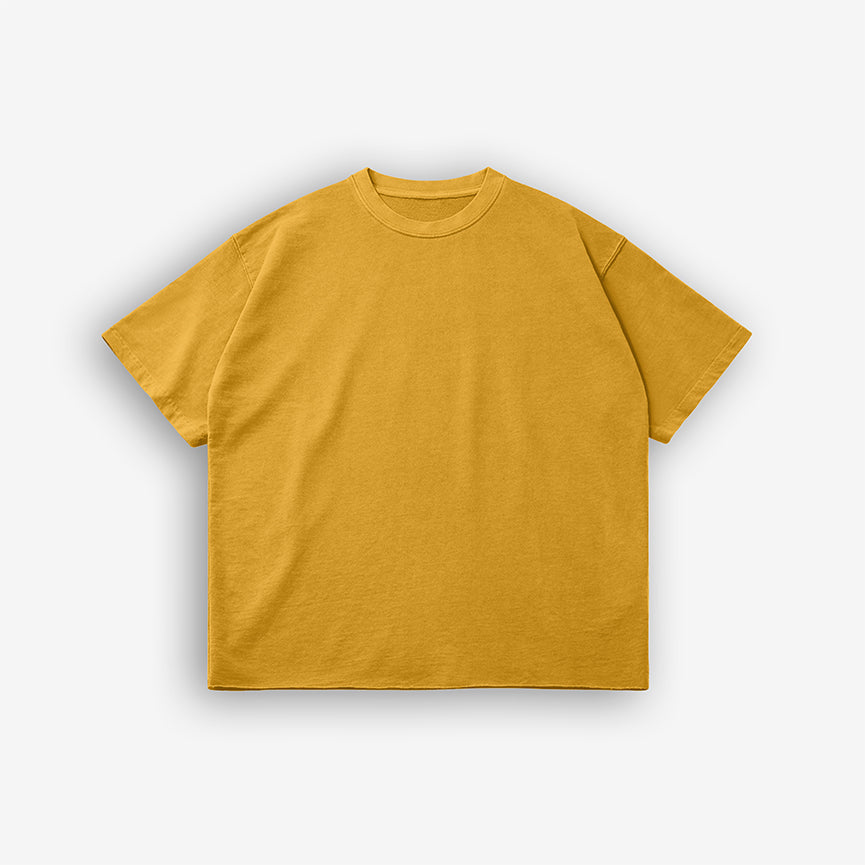 Vintage Yellow Washed Raw Tee - LimnClothing