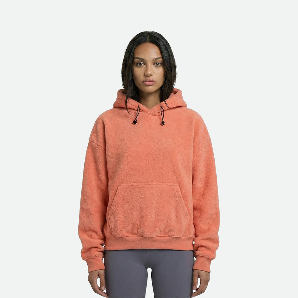 Peach Cozy Fleece Hoodie