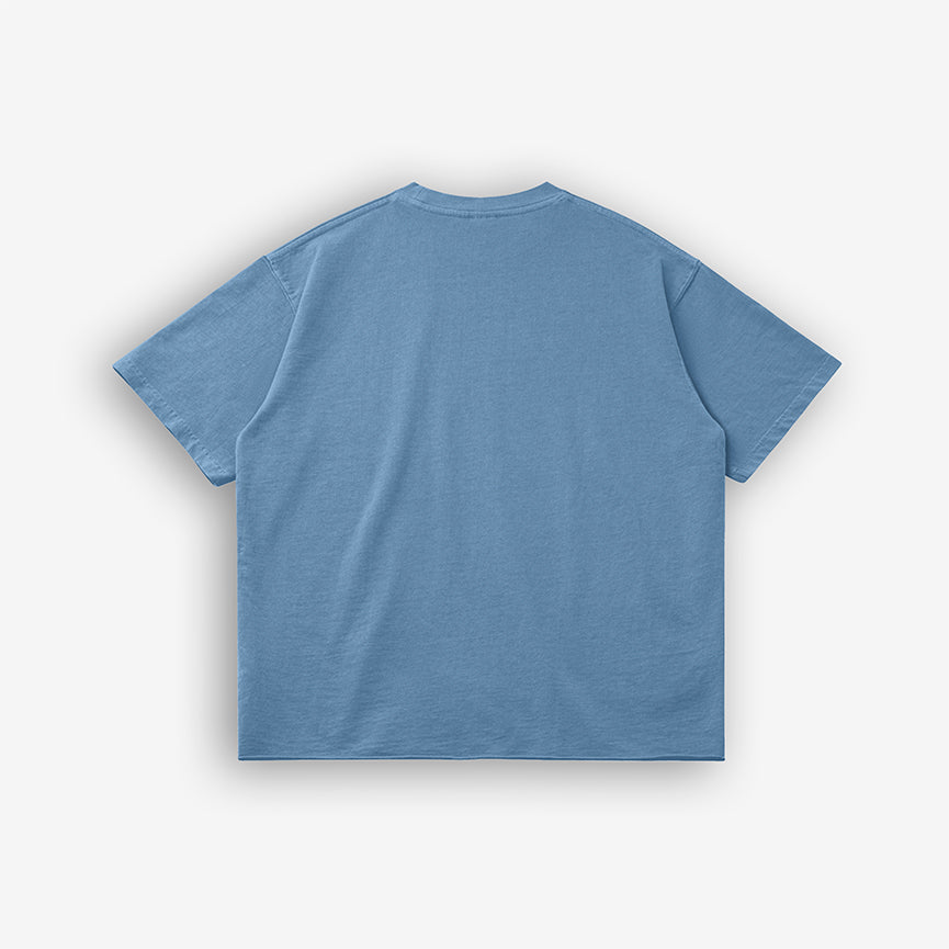 Slate Blue Washed Raw Tee - LimnClothing