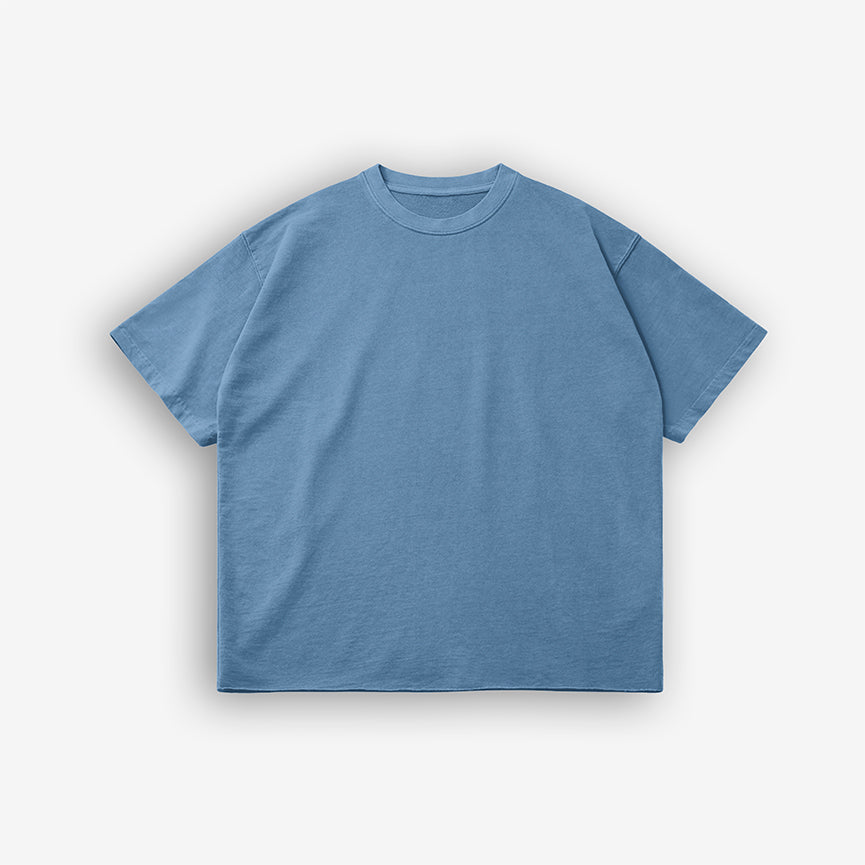 Slate Blue Washed Raw Tee - LimnClothing