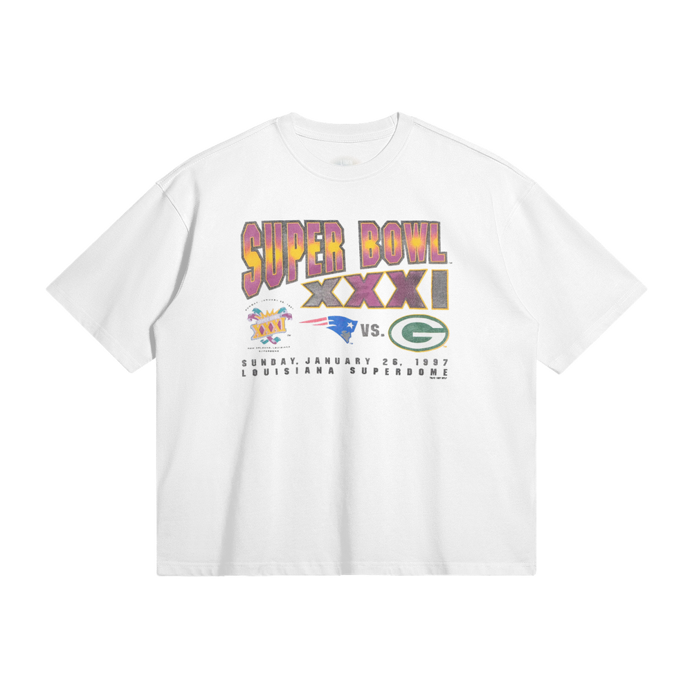 LIMN Super Bowl XXXI graphic tee, white, front