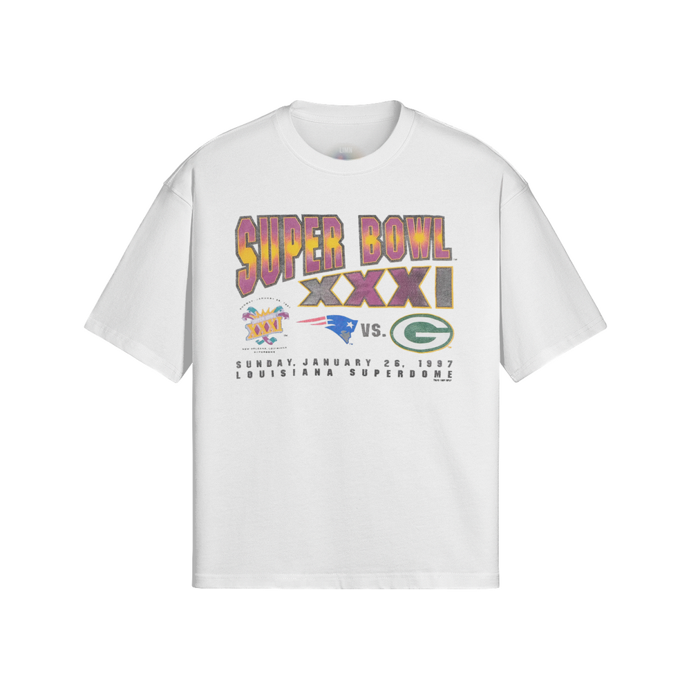 LIMN Super Bowl XXXI graphic tee, white, front