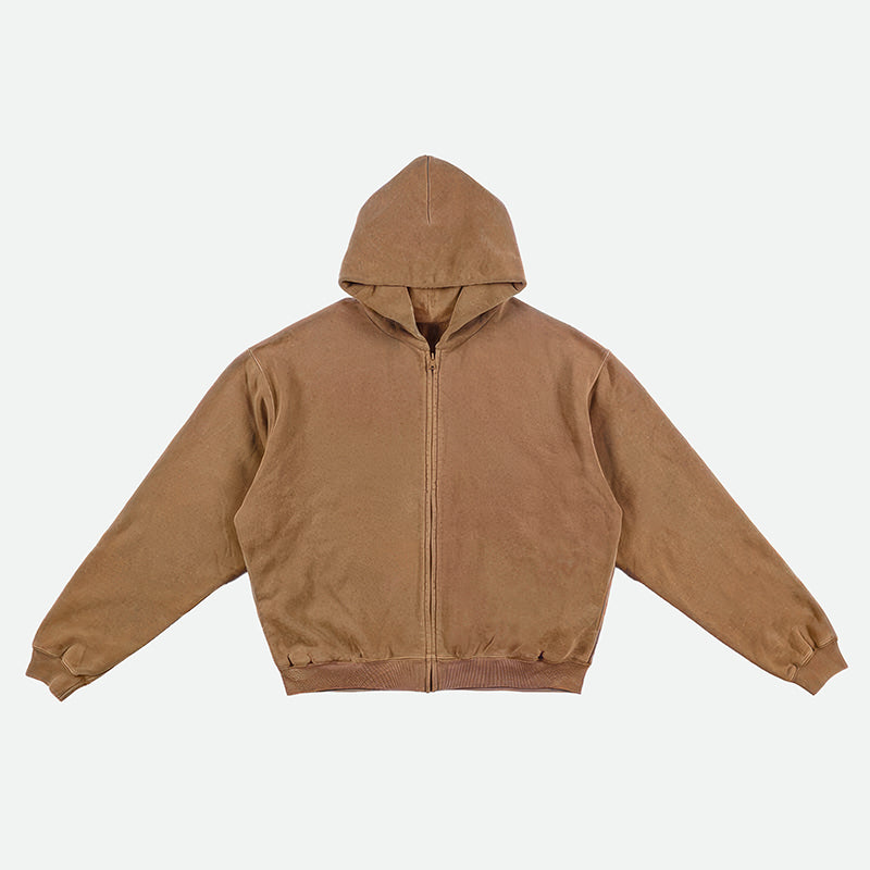 Tan Zip-up Hoodie