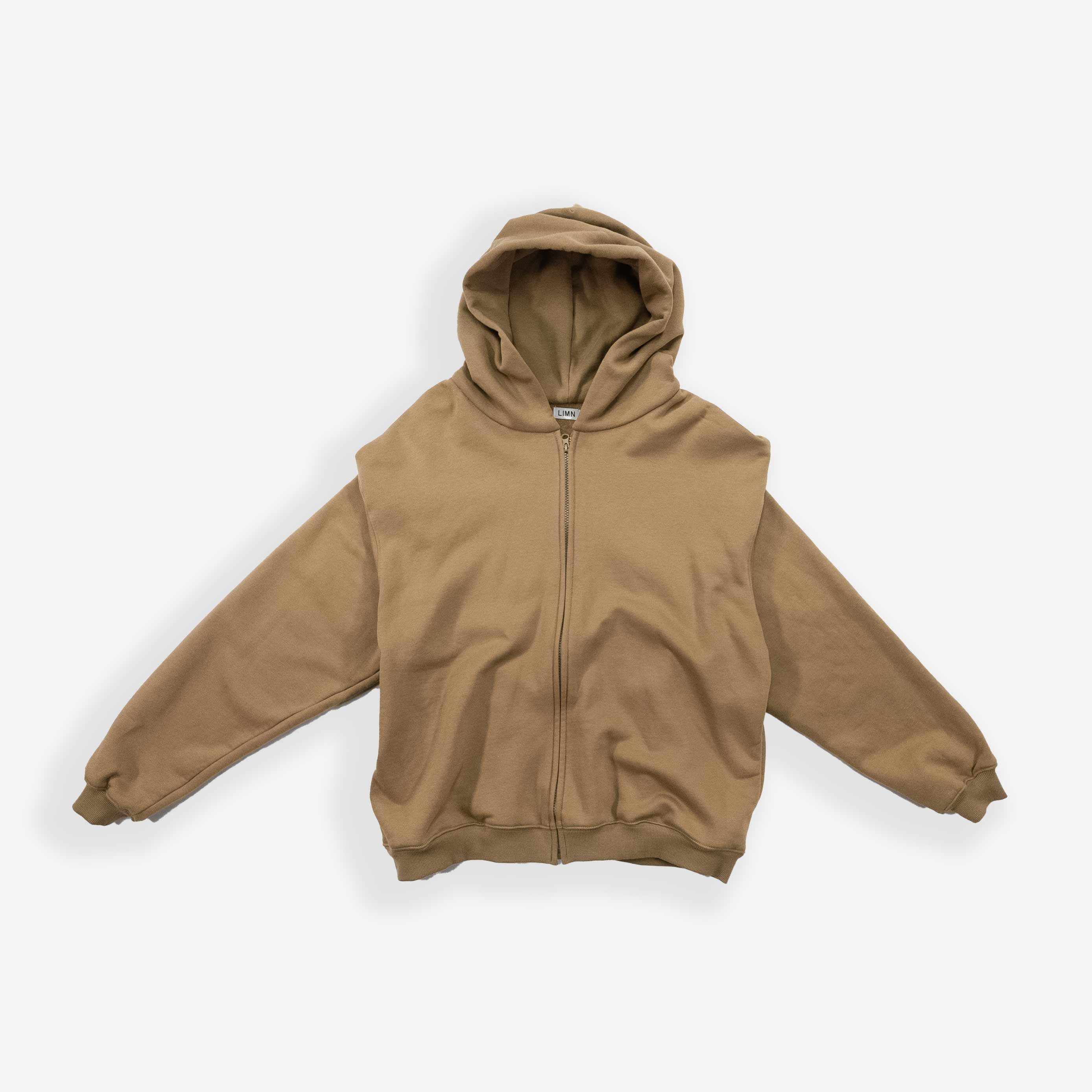 Tan Zip-up Hoodie - LimnClothing