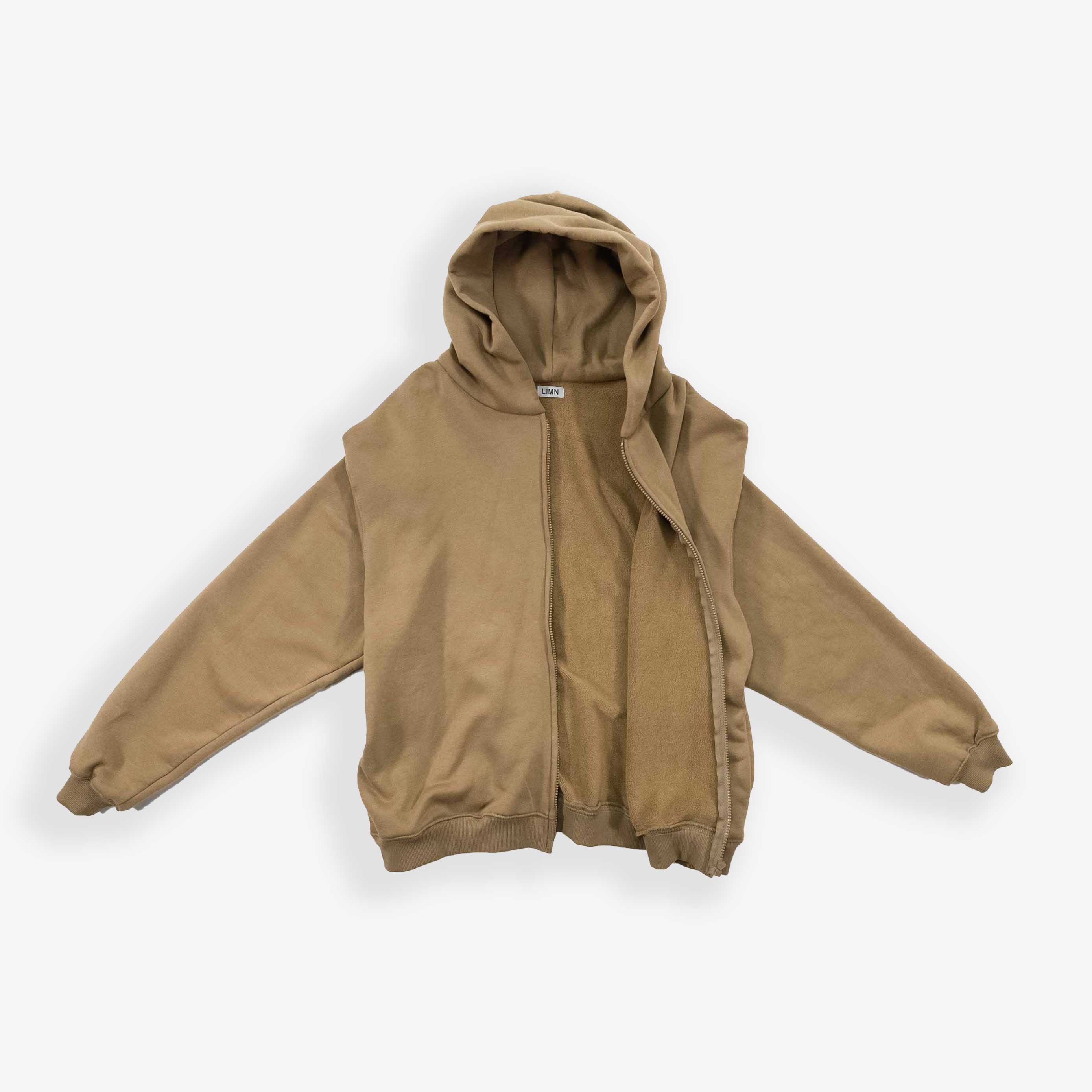 Tan Zip-up Hoodie - LimnClothing