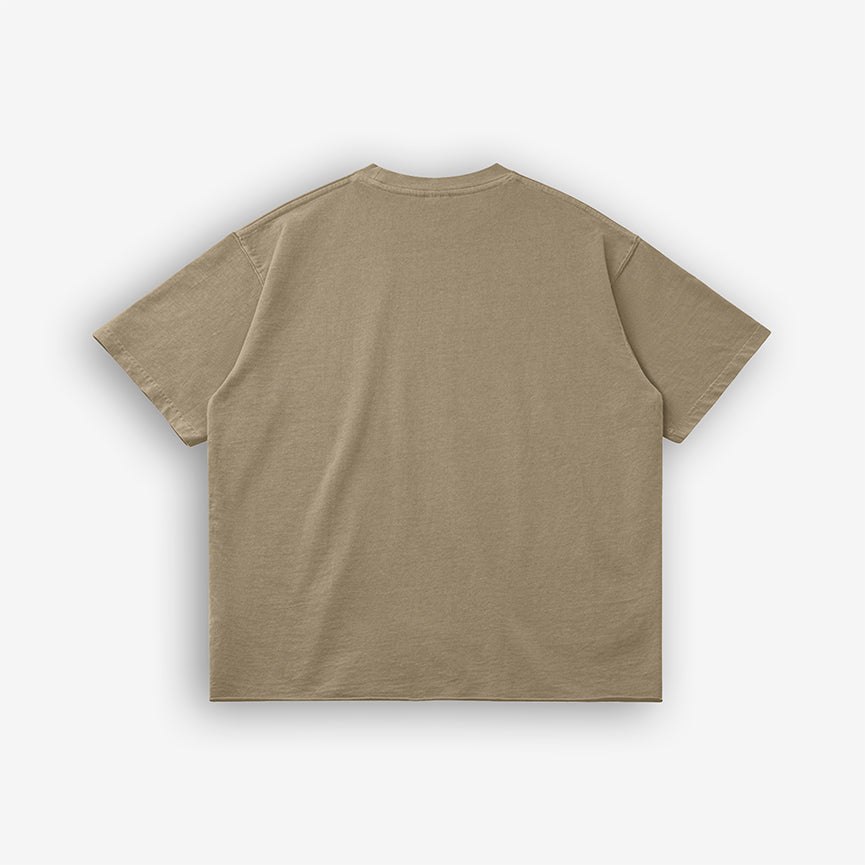 Taupe Washed Raw Tee - LimnClothing