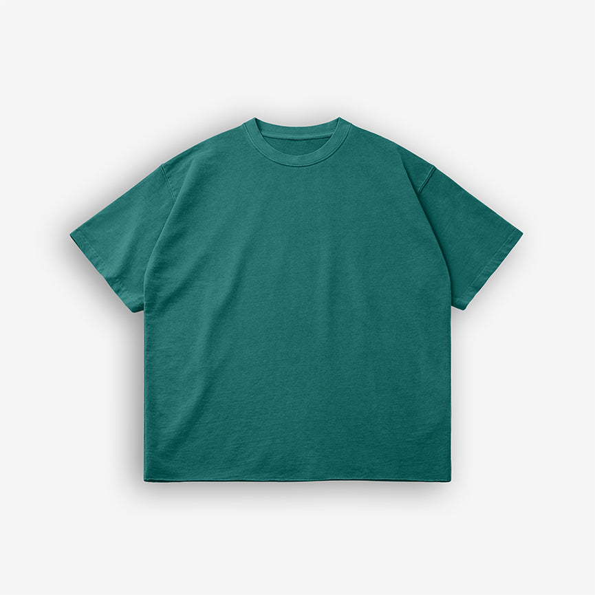 Teal Washed raw Tee - LimnClothing