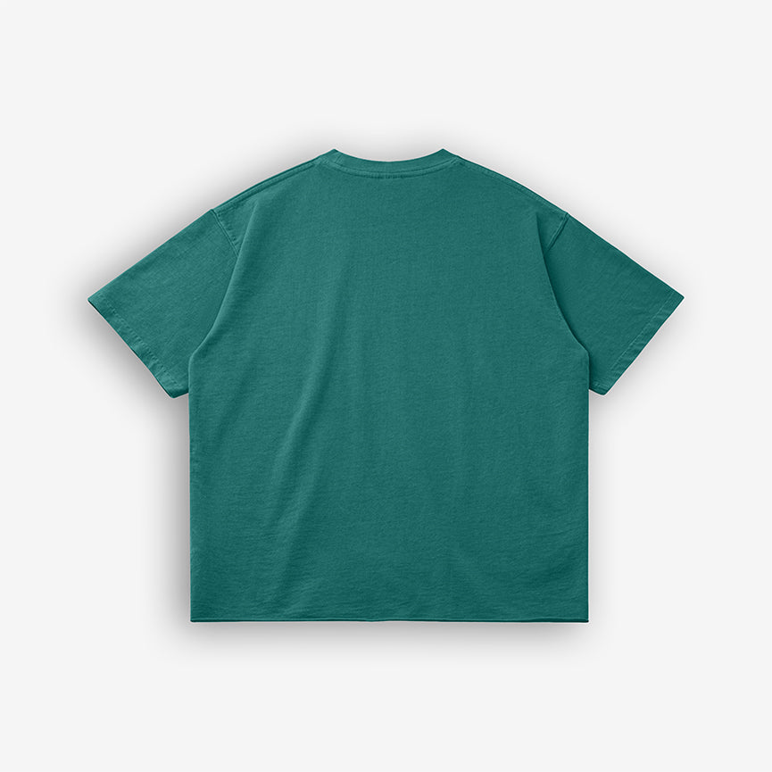Teal Washed raw Tee - LimnClothing