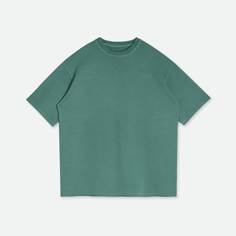 Teal Washed raw Tee