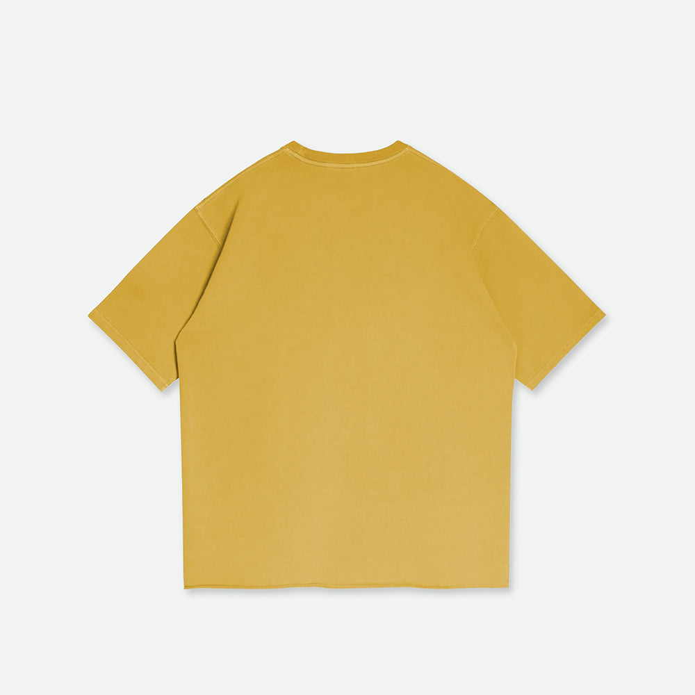 Vintage Yellow Washed Raw Tee