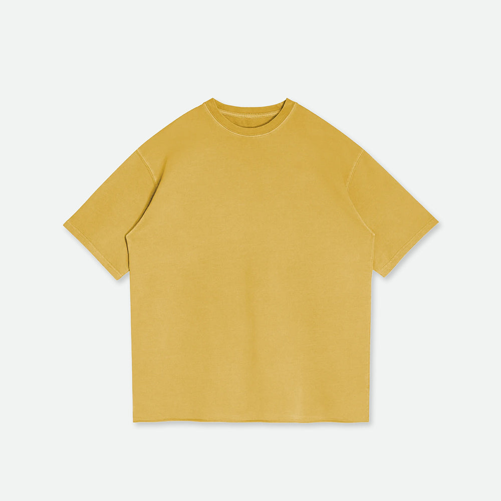 Vintage Yellow Washed Raw Tee