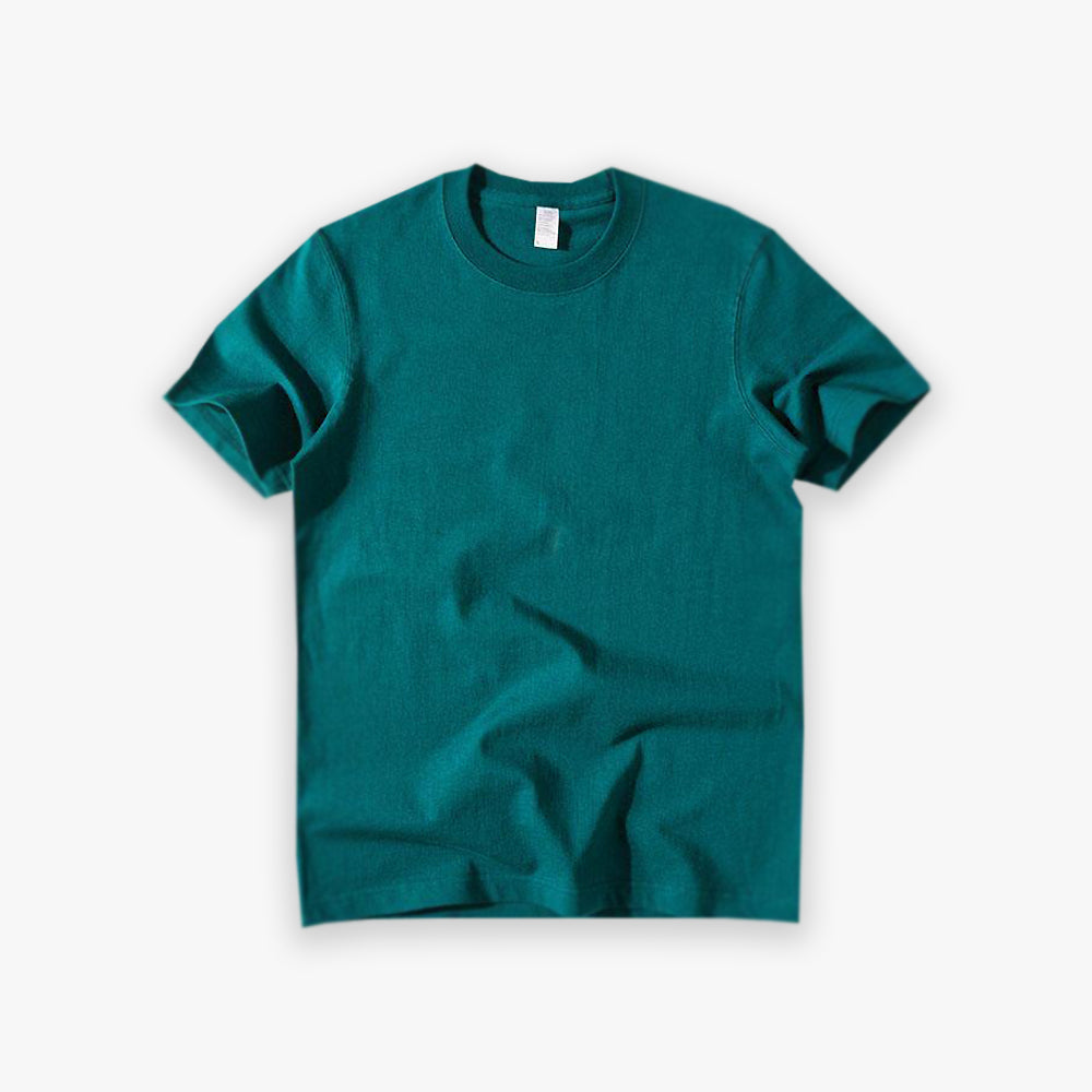 Jade Green Winter Tee on white background.