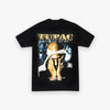 Tupac Shakur vintage-inspired black t-shirt for streetwear fans paying homage